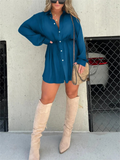 Romper jurk met shorts en tailleband – Mila