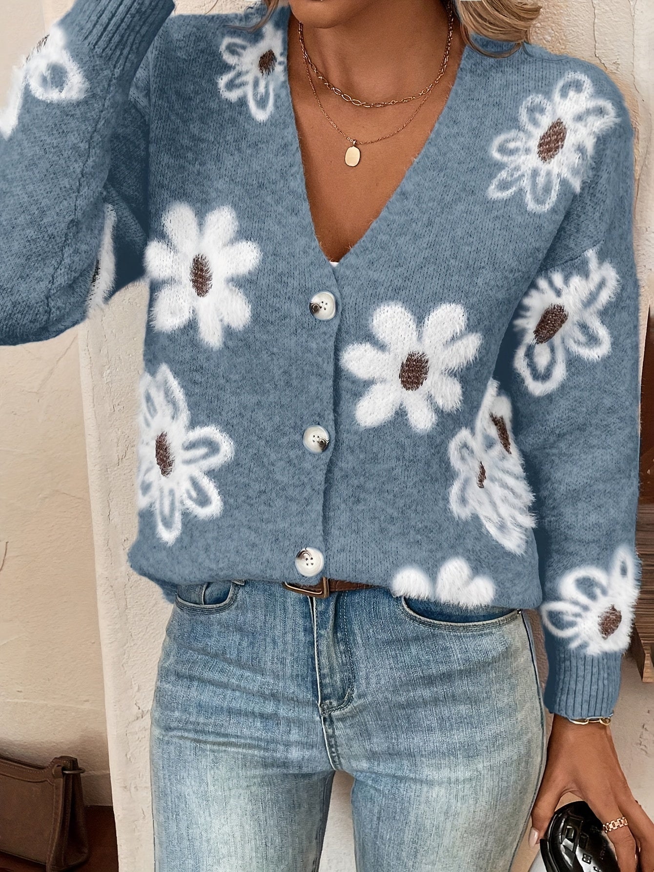 Elegant vest met bloemenpatroon – Isabella