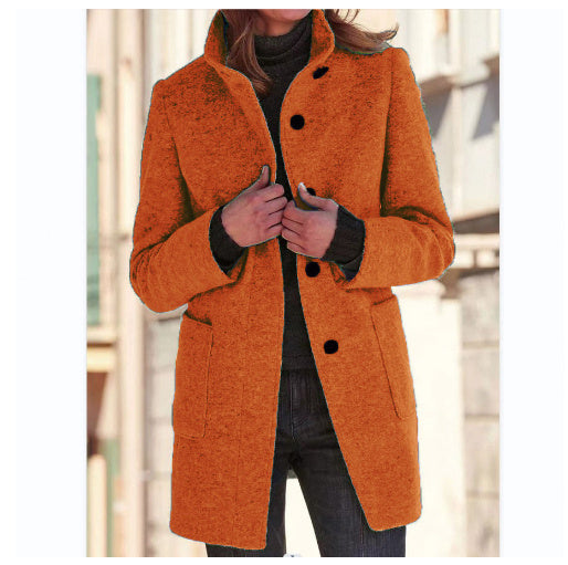 Slim-Fit Winterjas Met Lange Mouwen En Knoopsluiting - Lisa