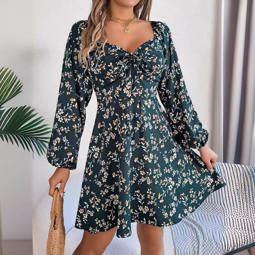 Stijlvolle Bloemenprintjurk Met Lange Mouwen – Lisa