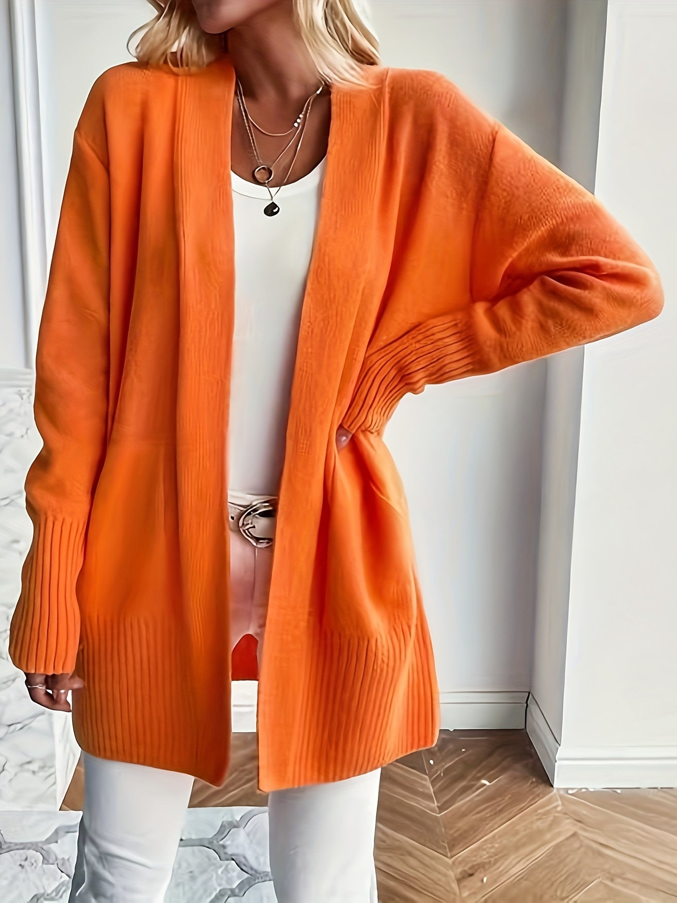 Lang dames vest met V-hals en stijl – Livia