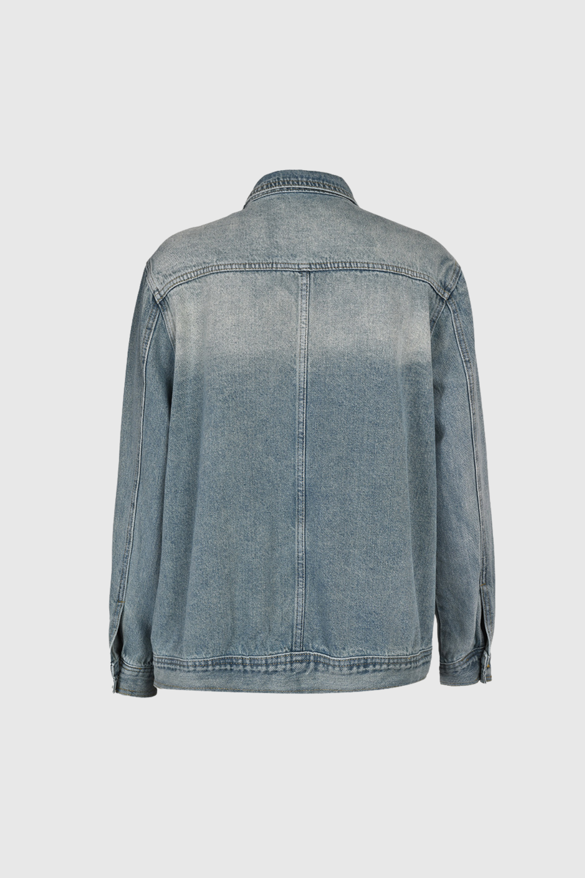 Asymmetrische Oversized Spijkerjas - Vivid Twist Denim Jacket