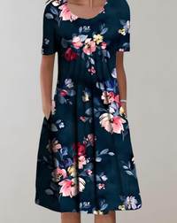 Bloemrijke Midi-Jurk Voor Dames – Nina