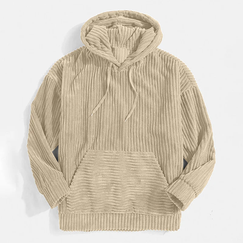 Stijlvolle corduroy hoodie voor heren – Diego