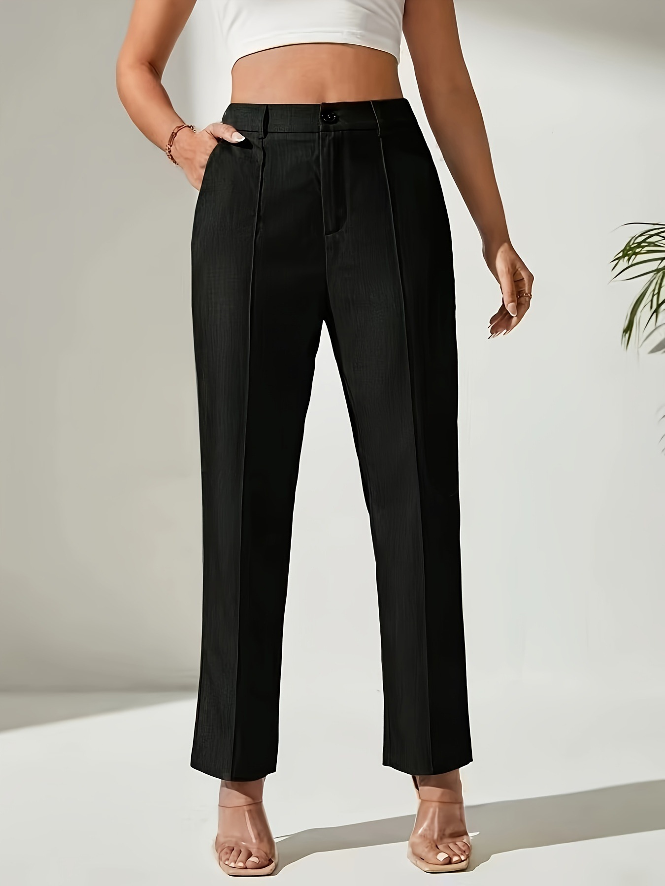 Hoge taille flared broek voor dames – Emma