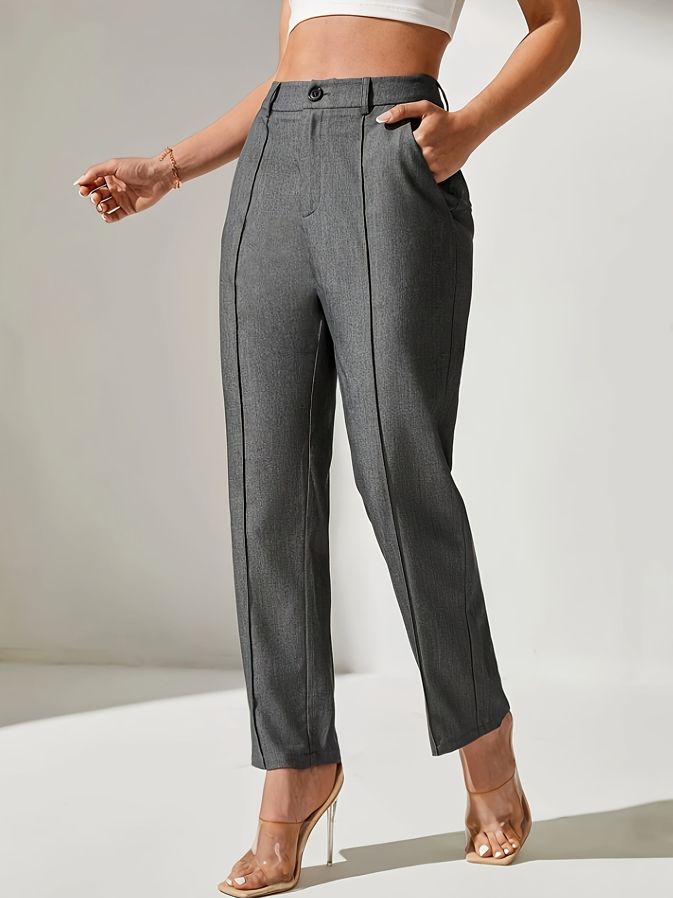 Hoge taille flared broek voor dames – Emma