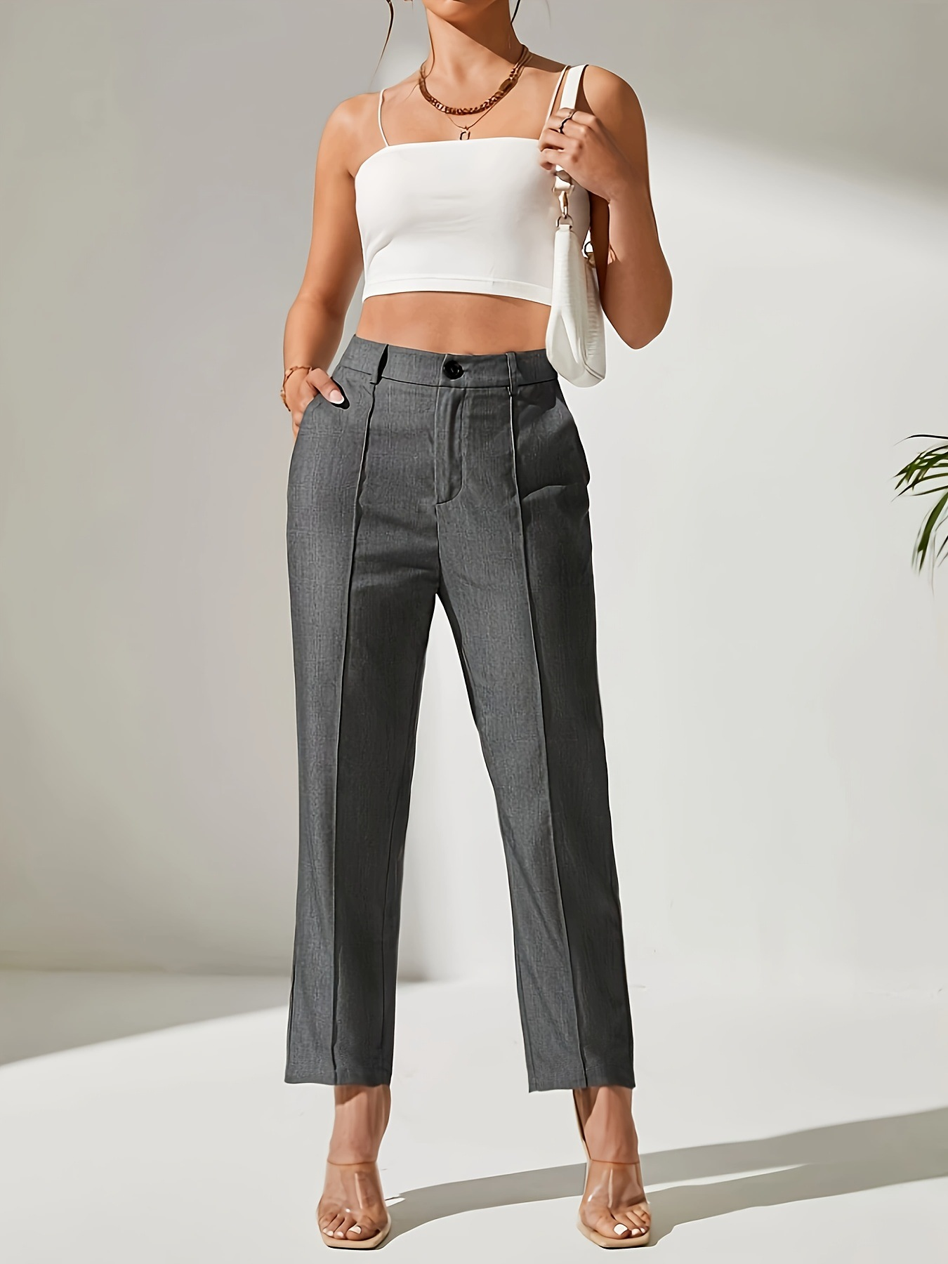 Hoge taille flared broek voor dames – Emma