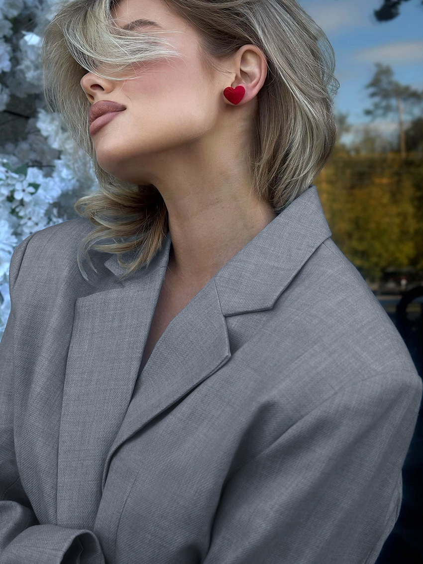 Grijs Damespak met Brede Pijpen voor Elegante Look – Lee