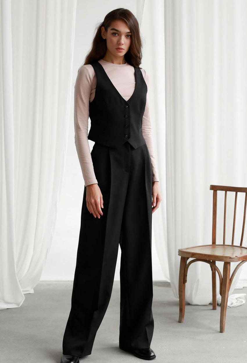 Hoge taille wijde pijpen broek voor dames – Lucia