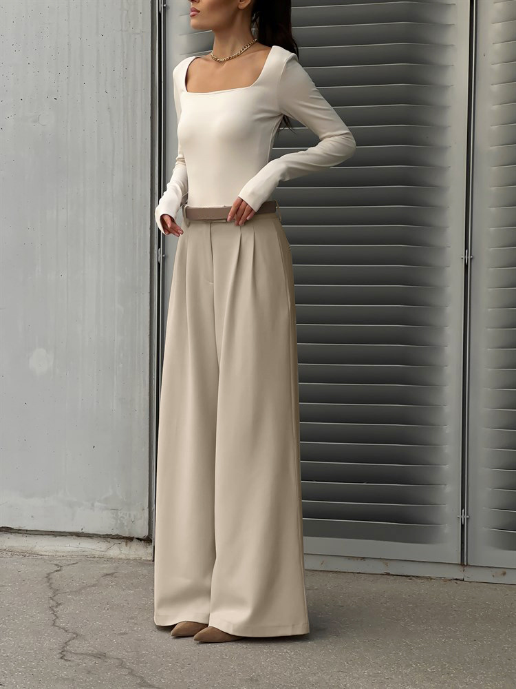 Elegante wijde pijpen tailored broek voor dames – Isabella