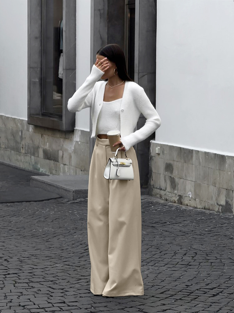 Elegante wijde pijpen tailored broek voor dames – Isabella