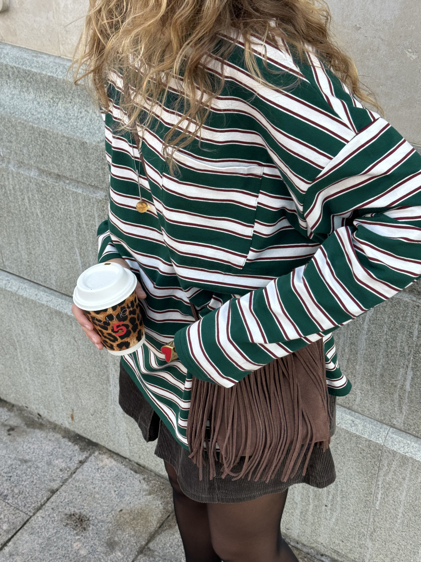 Oversized gestreepte dames top met lange mouwen – Lisa