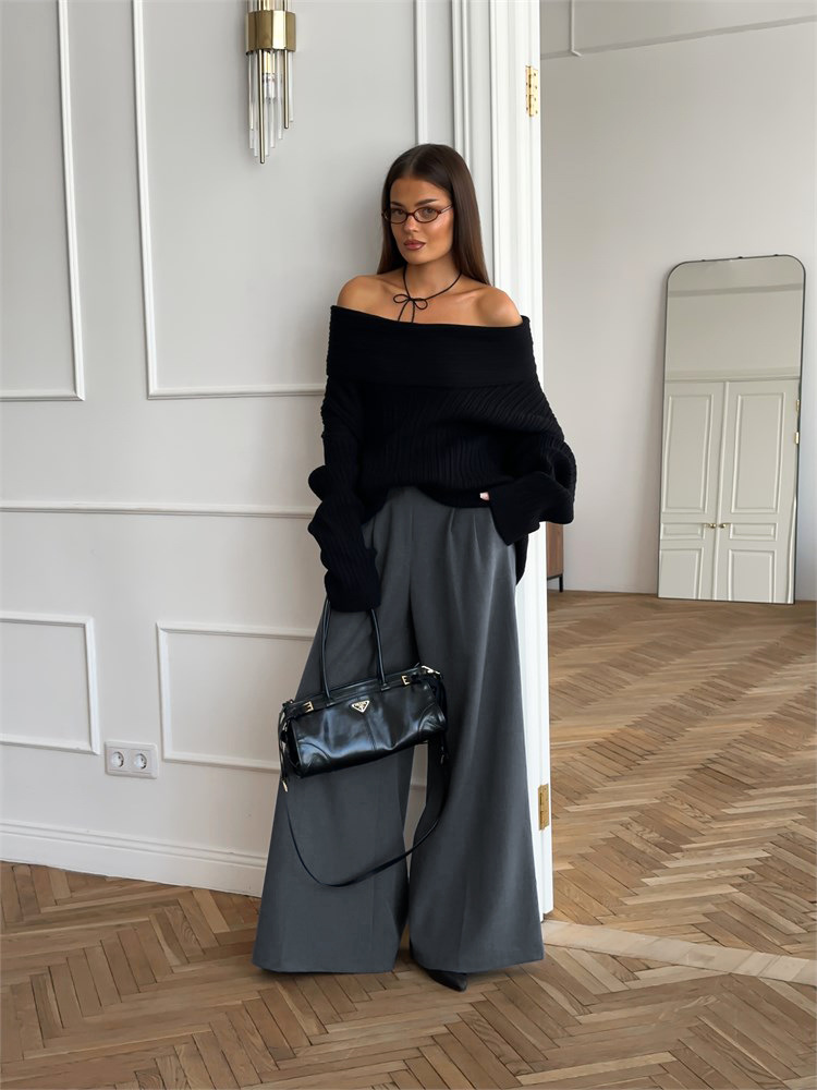 Elegante wijde pijpen tailored broek voor dames – Isabella