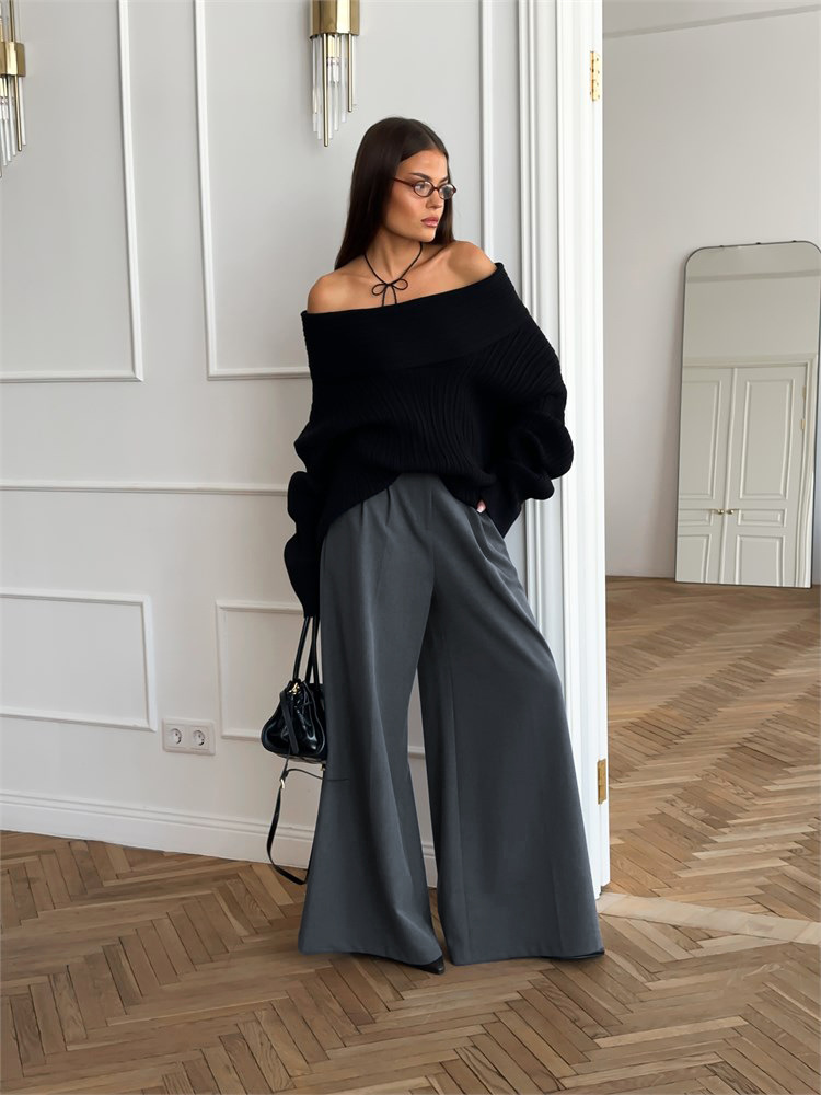 Elegante wijde pijpen tailored broek voor dames – Isabella