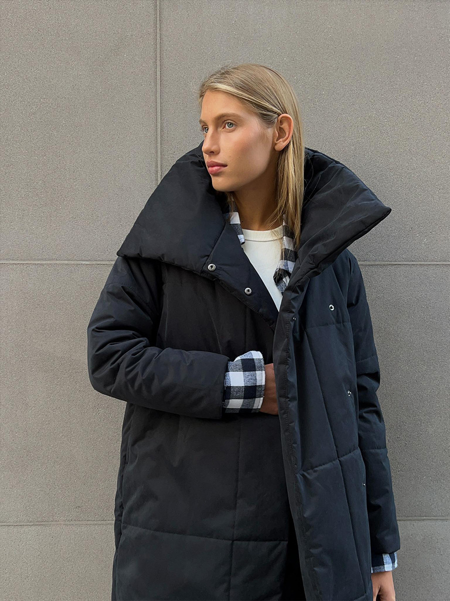 Winddichte Lange Dames Puffer Parka voor Winter – Sara