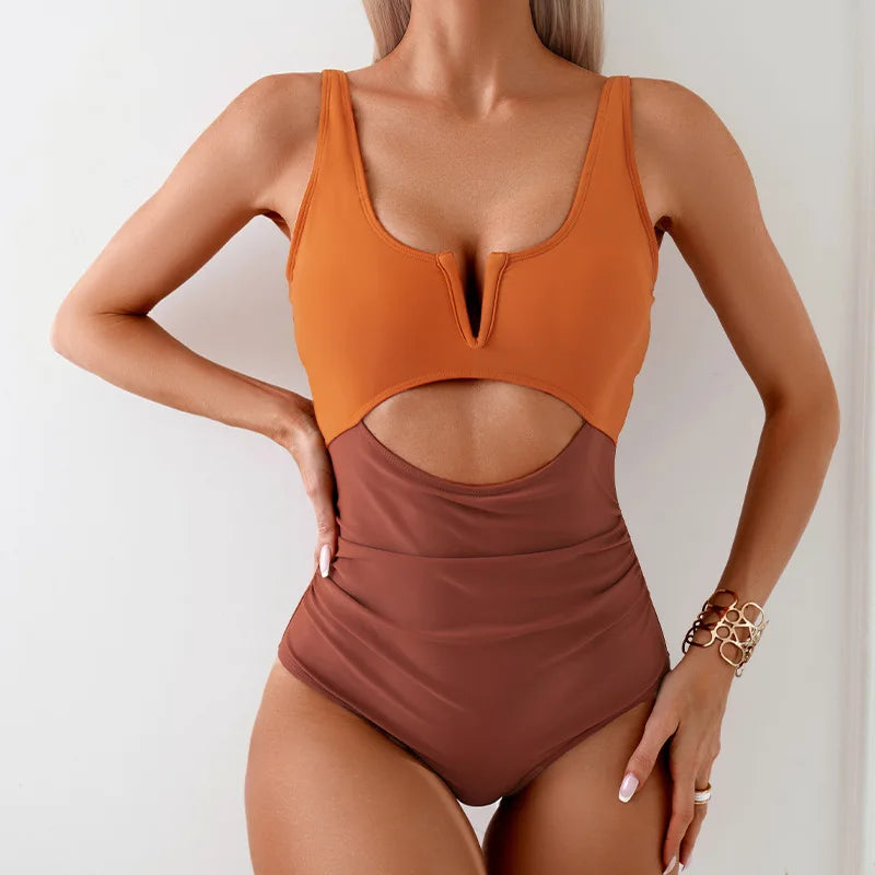 Badpak Tweekleurig Design Sneldrogend Flatterend – Lureva