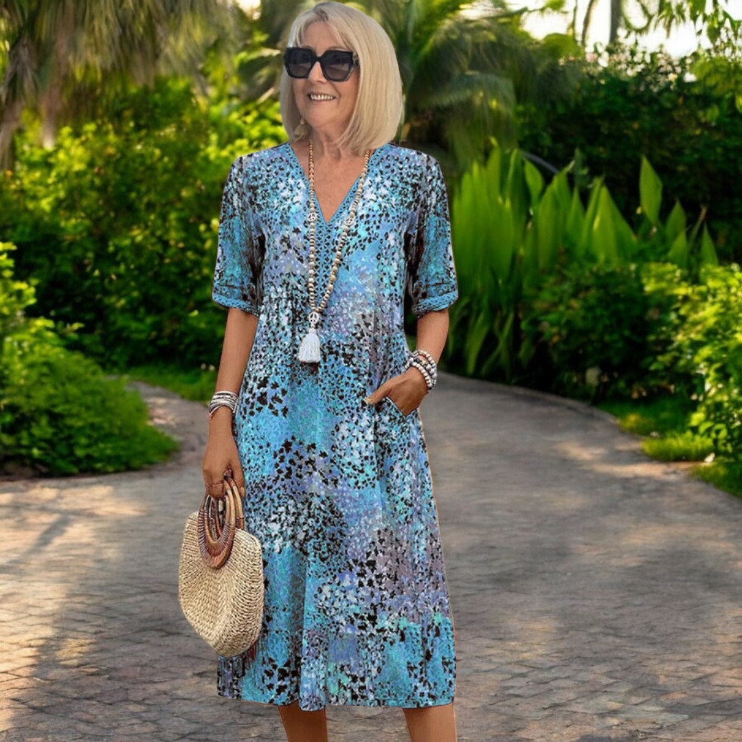 Zomerjurk dames luchtig elegant ademend comfort – Floralya