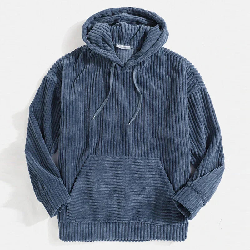 Stijlvolle corduroy hoodie voor heren – Diego