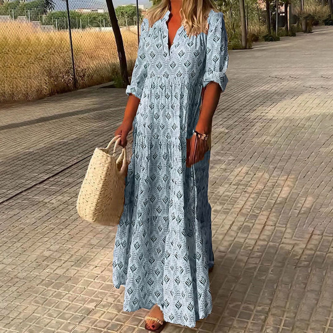 Boho maxi damesjurk met elegant silhouet – Clarissa
