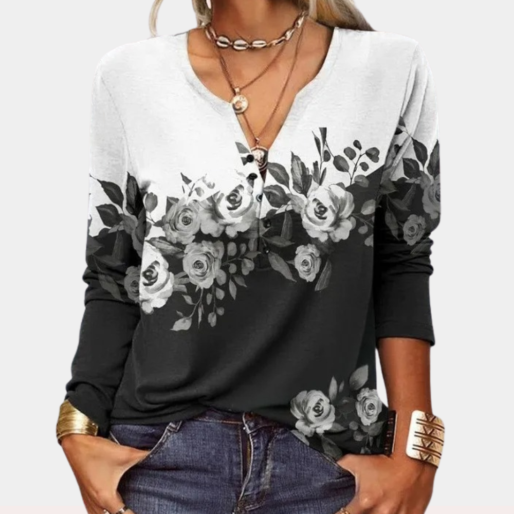 Ademende zomerblouse met elegant ontwerp – Elise