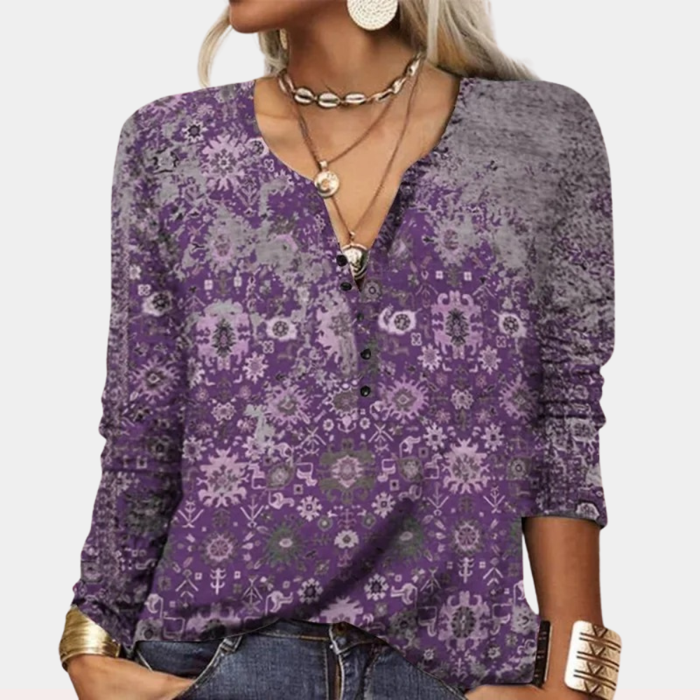 Ademende zomerblouse met elegant ontwerp – Elise