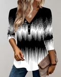 Elegante Top Met V-Hals en Lange Mouwen – Livia