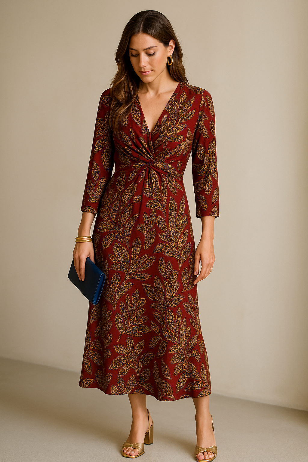 Elegante damesjurk knielang klassiek en comfortabel – Claire