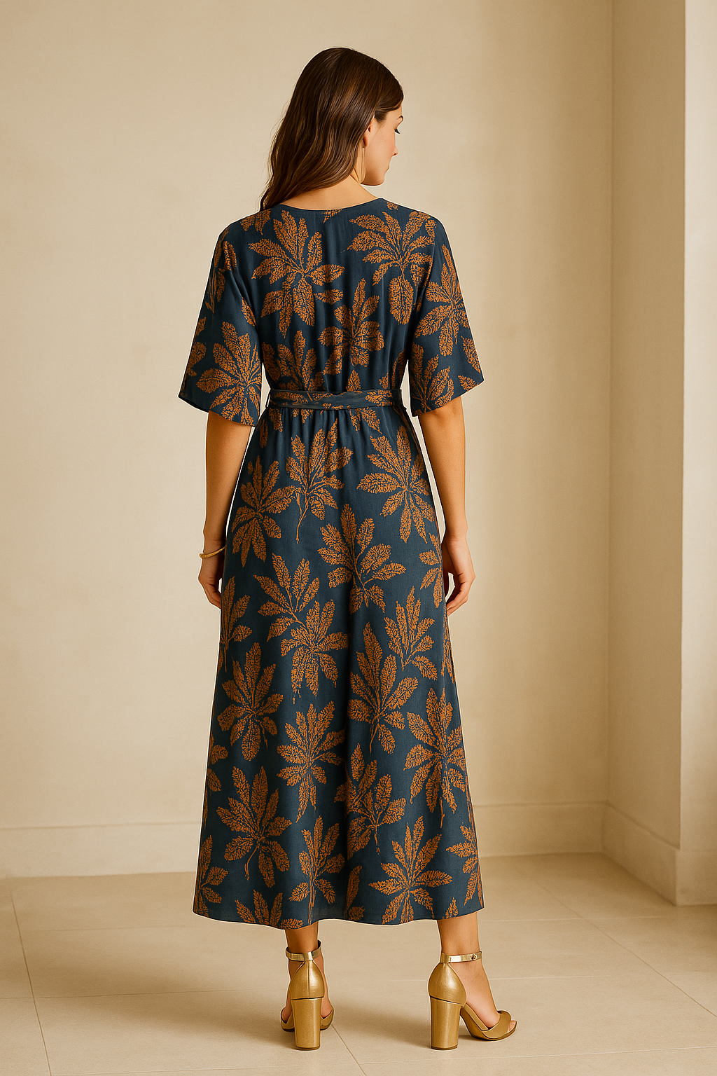 Elegante damesjurk knielang klassiek en comfortabel – Claire