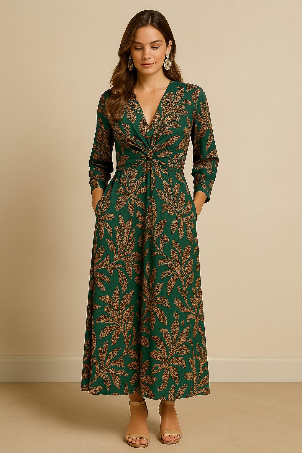 Elegante damesjurk knielang klassiek en comfortabel – Claire