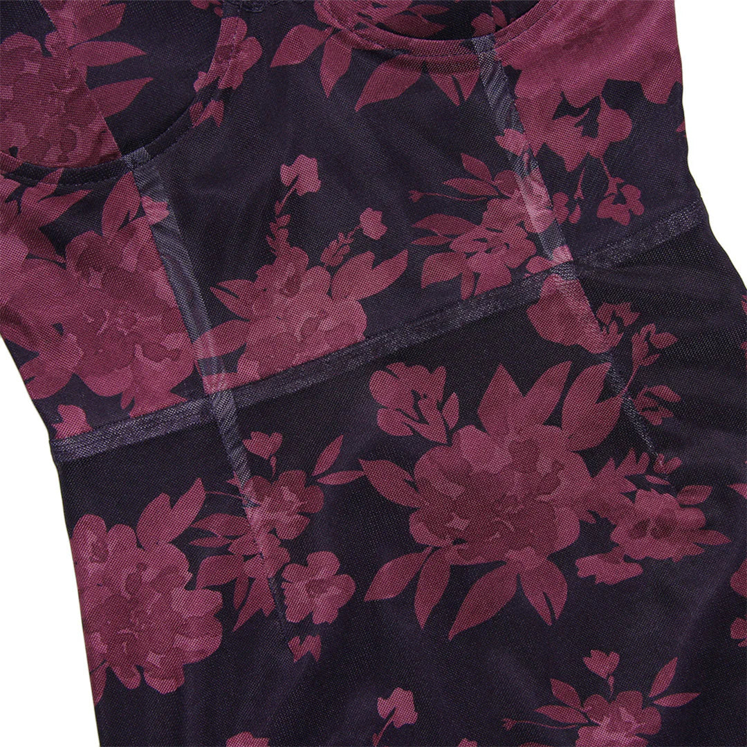 Maxi jurk met bloemenprint en retro pasvorm – Mila