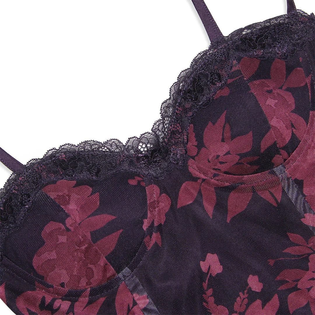 Maxi jurk met bloemenprint en retro pasvorm – Mila