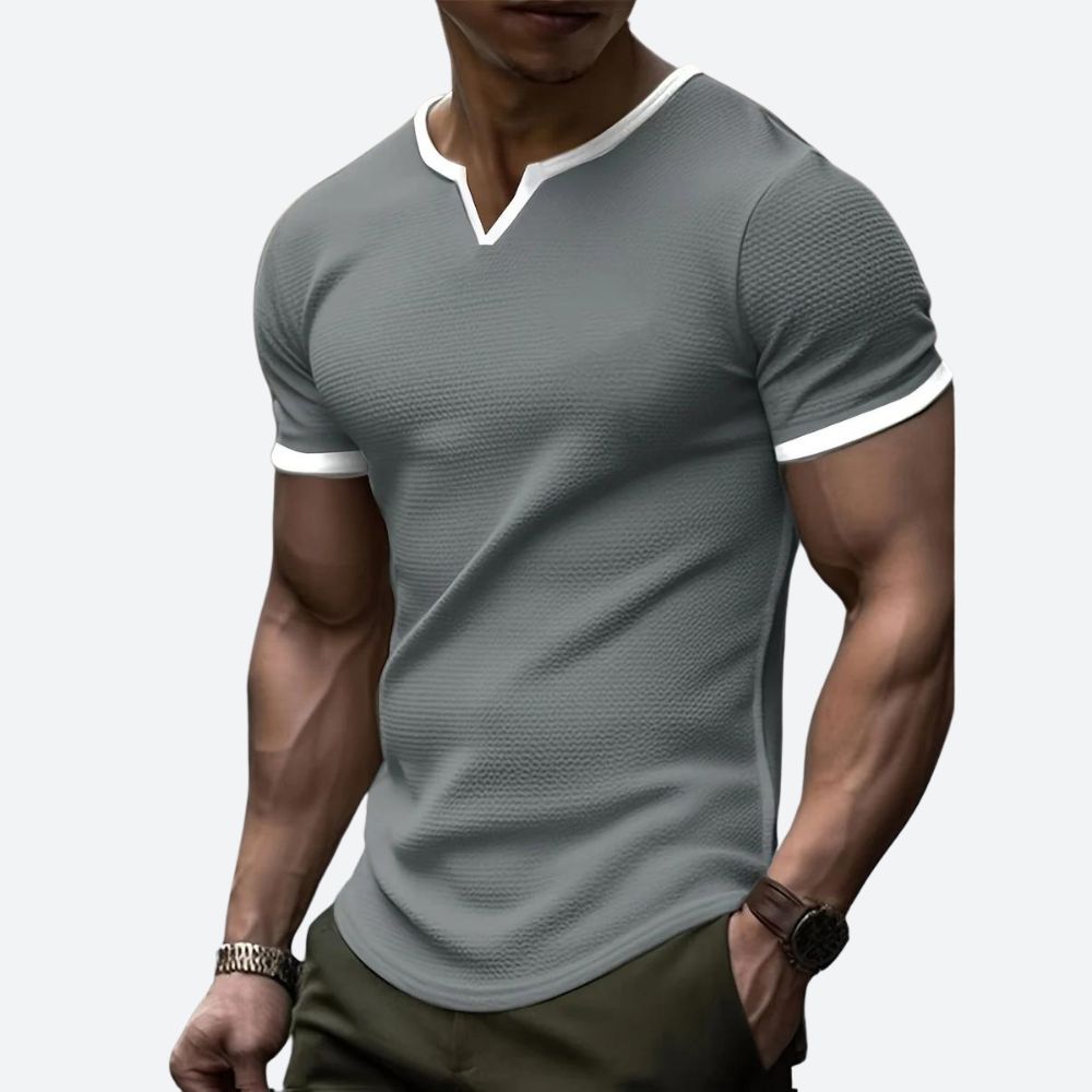 T-shirt met V-hals voor heren – ademend en stijlvol – Albert