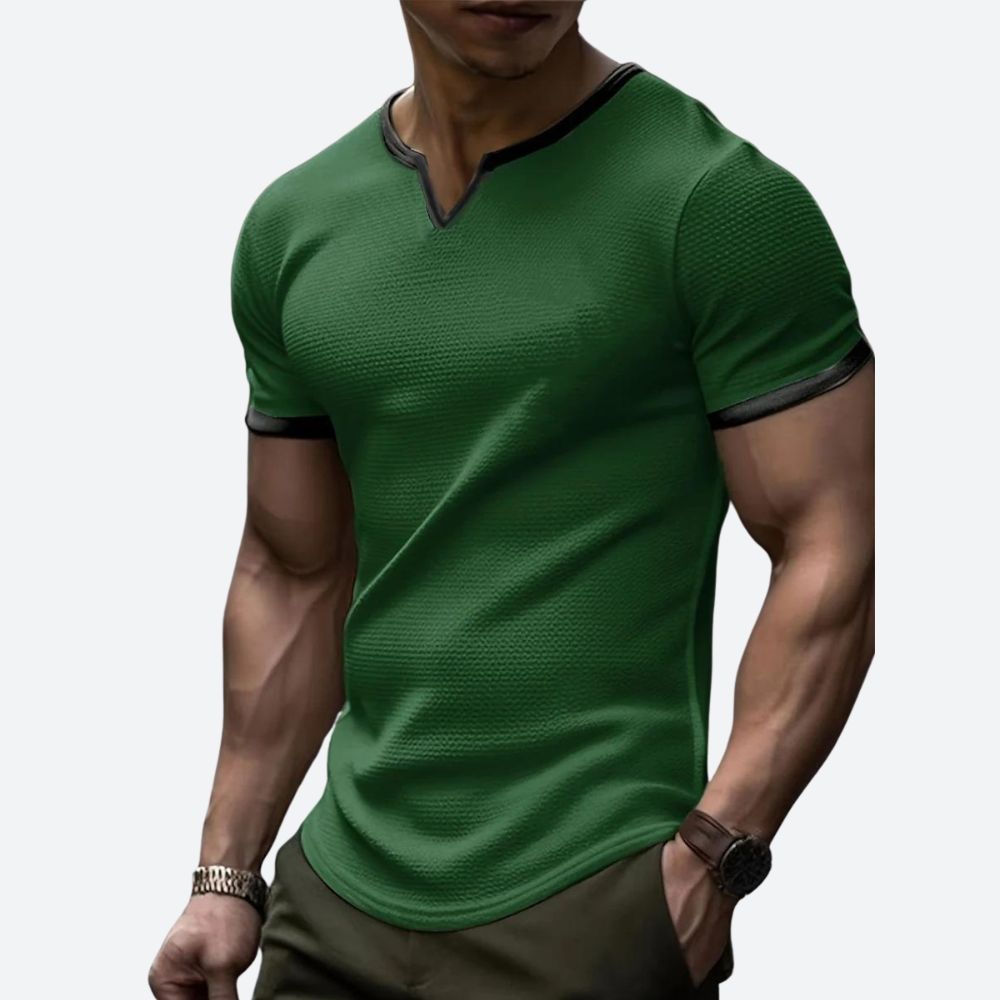 T-shirt met V-hals voor heren – ademend en stijlvol – Albert