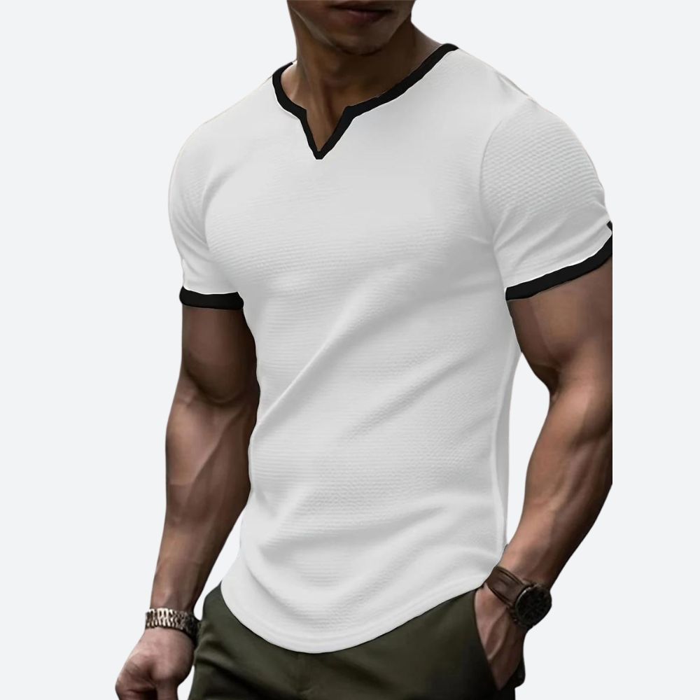 T-shirt met V-hals voor heren – ademend en stijlvol – Albert