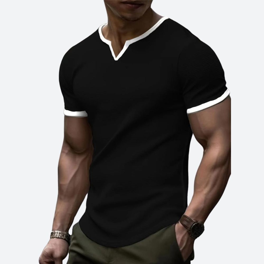 T-shirt met V-hals voor heren – ademend en stijlvol – Albert