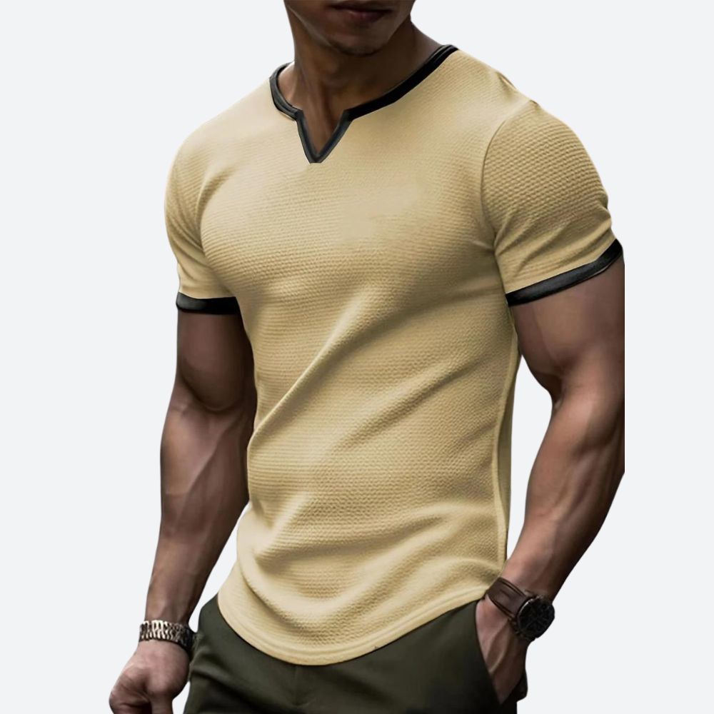 T-shirt met V-hals voor heren – ademend en stijlvol – Albert