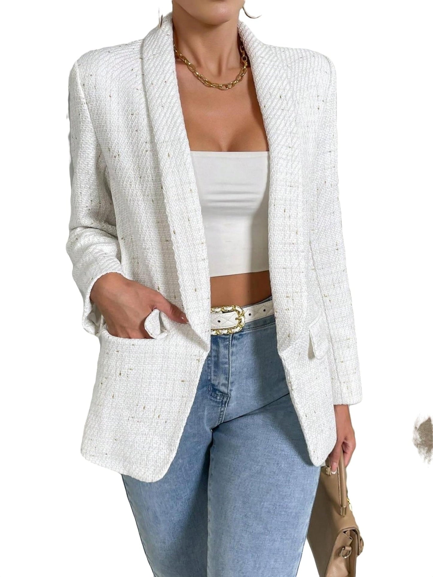 Geruite damesblazer voor elegante stijl en comfort – Clara