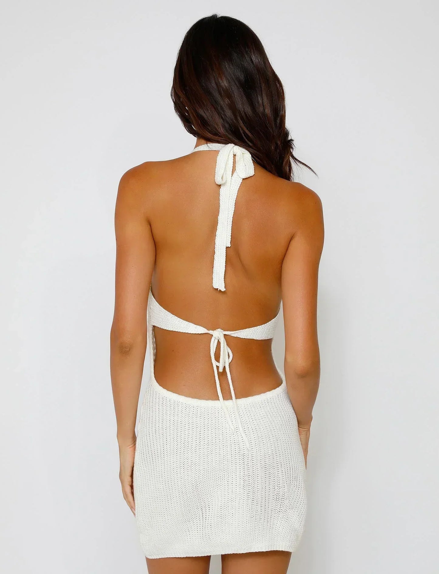 Halter strandjurk voor dames met luchtige pasvorm – Sorelli