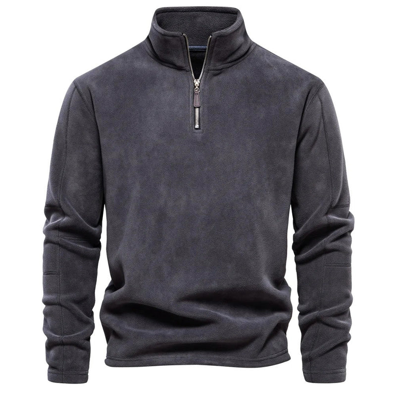 Fleece trui met rits voor heren – Thomas