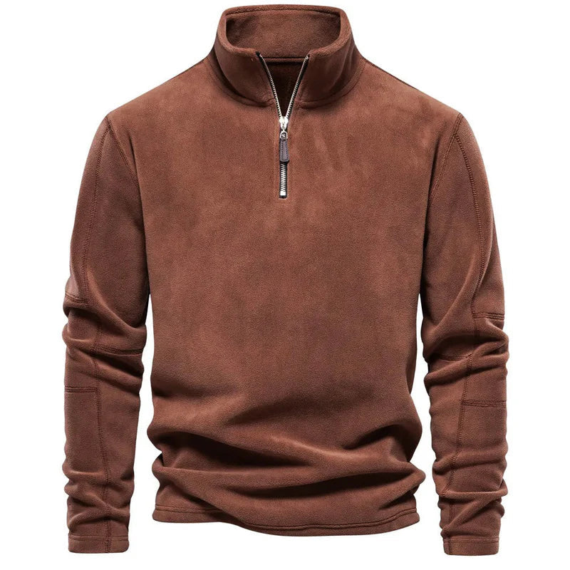 Fleece trui met rits voor heren – Thomas