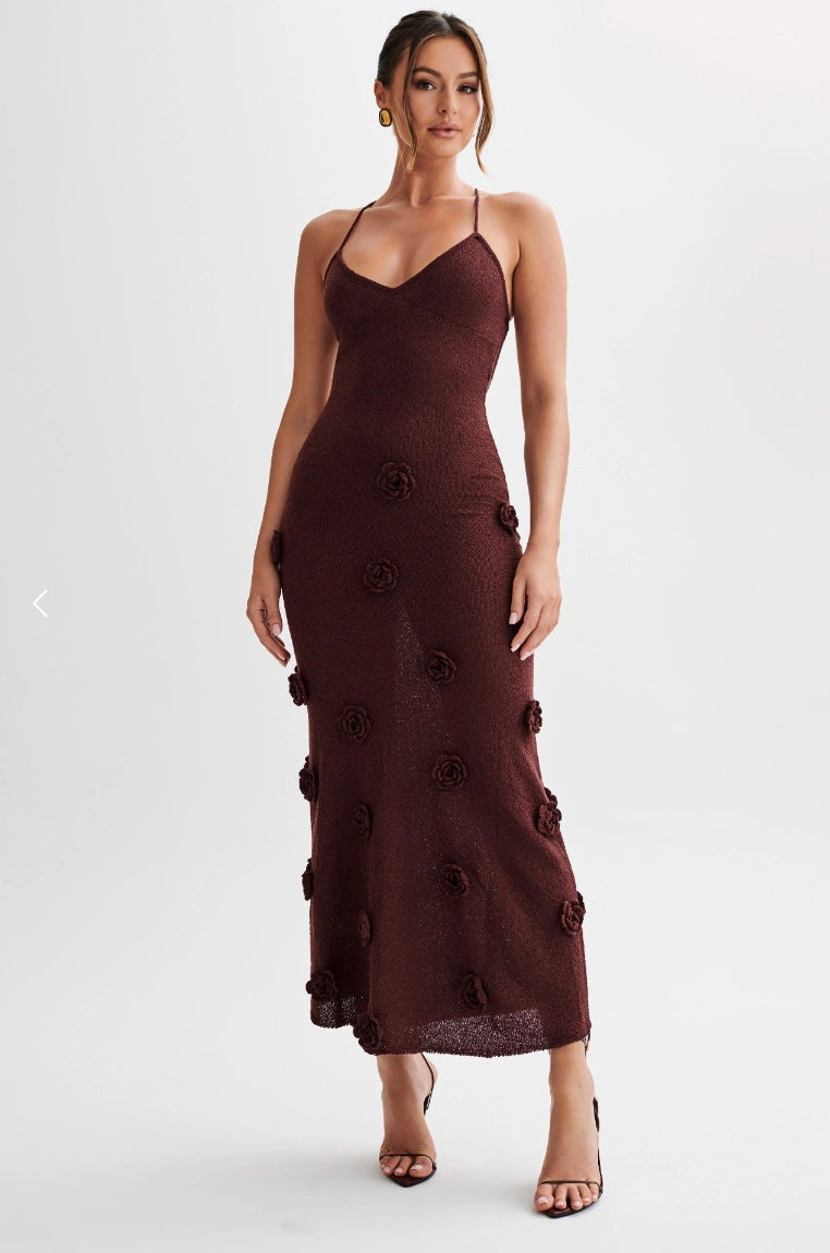 Maxi Jurk Breiwerk Elegante Pasvorm Zomerlook – Ravelle