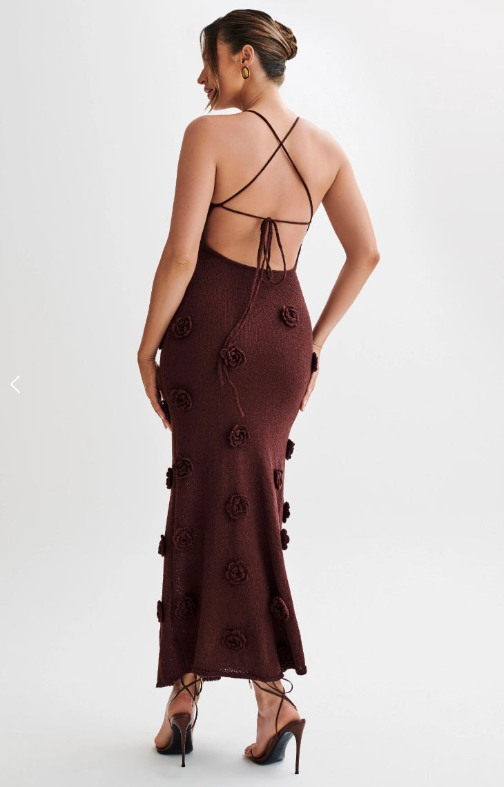 Maxi Jurk Breiwerk Elegante Pasvorm Zomerlook – Ravelle