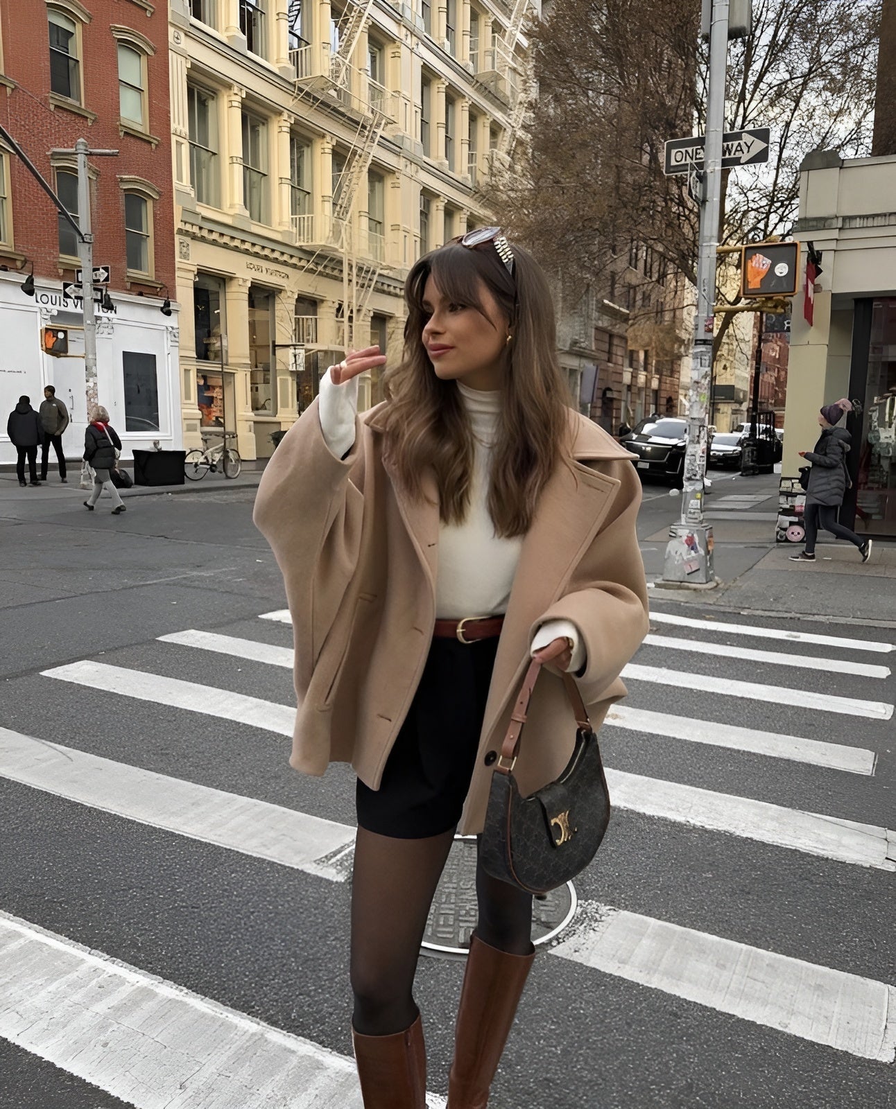 Oversized damesjas voor lente in wolmix look – Ydelle