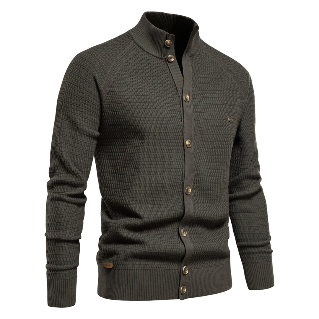 Gebreid heren vest met luxe wolmix – Olivier