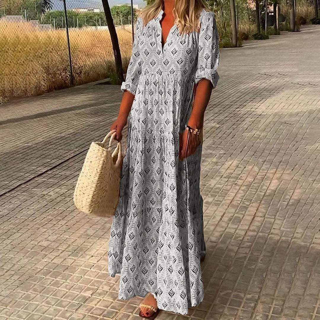 Boho maxi damesjurk met elegant silhouet – Clarissa