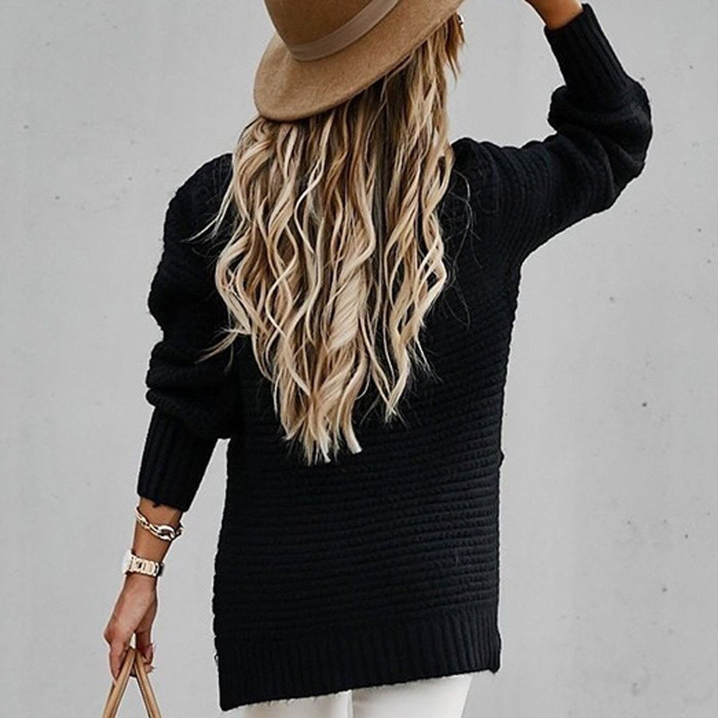 Gebreide Elegante Pullover met Halfhoge Hals – Sofia