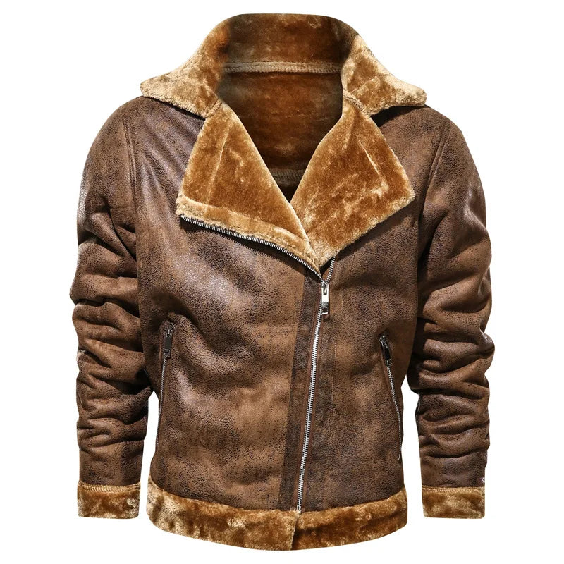 Warme leren winterjas voor heren – Jack