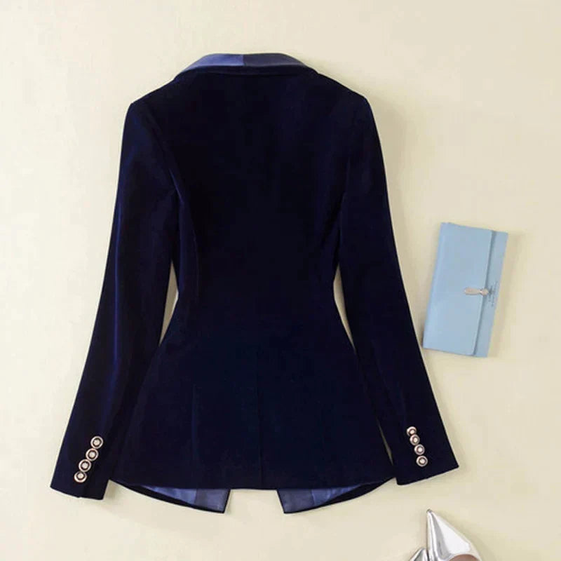 Fluwelen smoking blazer met satijnen revers – Olivier