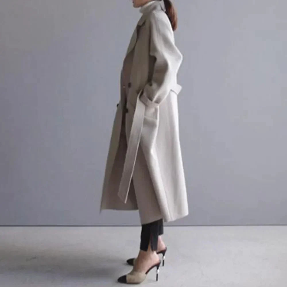 Elegante wintermantel met luxe afwerking voor dames – Evelyn