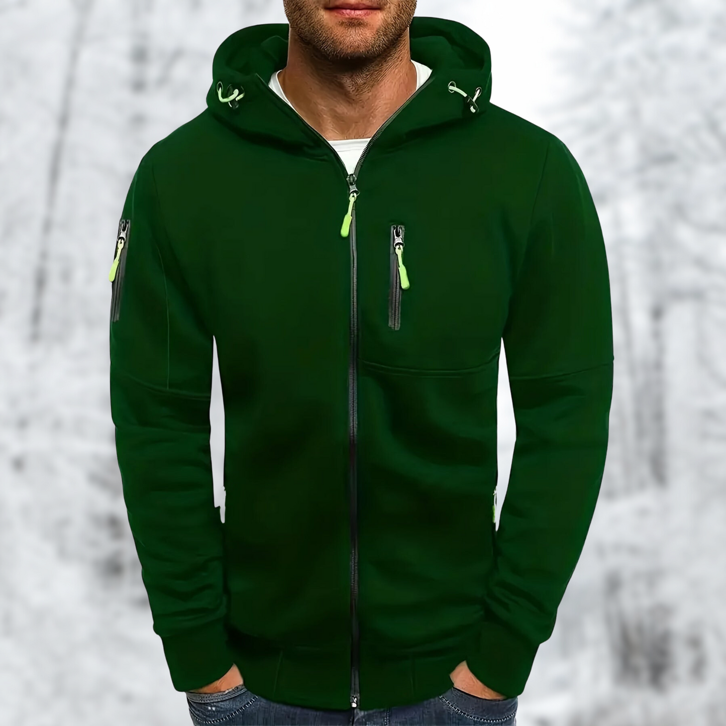 Warme hoodie met rits voor wintercomfort – Ruben